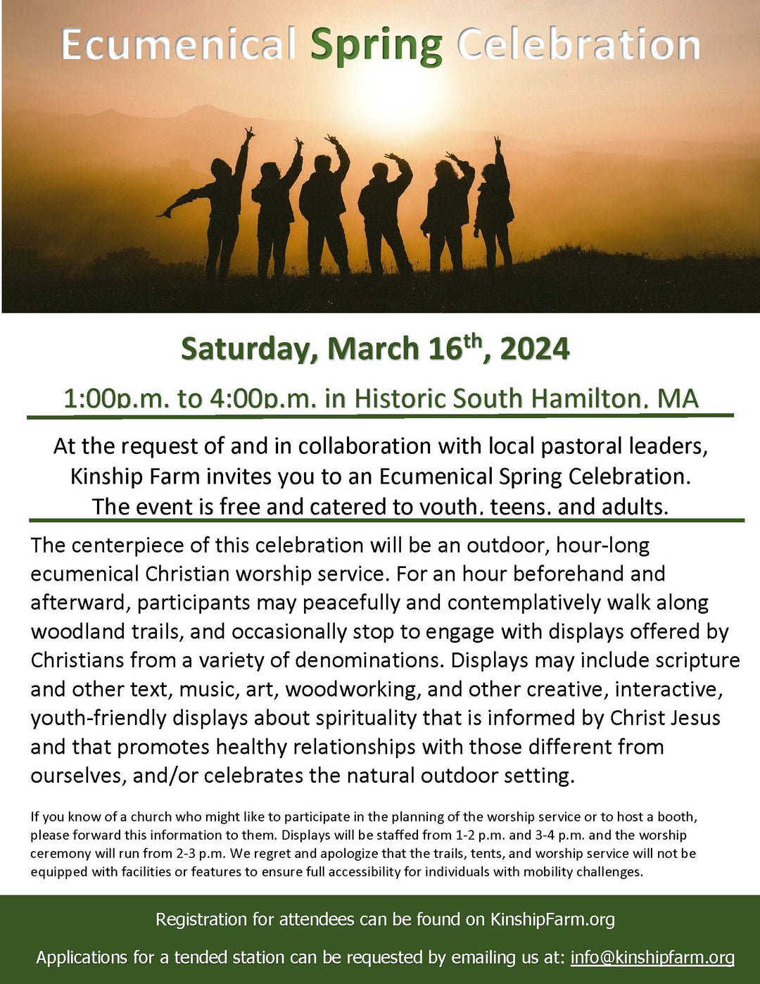 Ecumenical Spring Celebration - Free General Registration